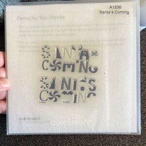 Close To My Heart Santa's Coming Home Design Stamp Set - White